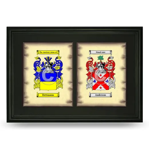 Double Coat of Arms Framed - Black