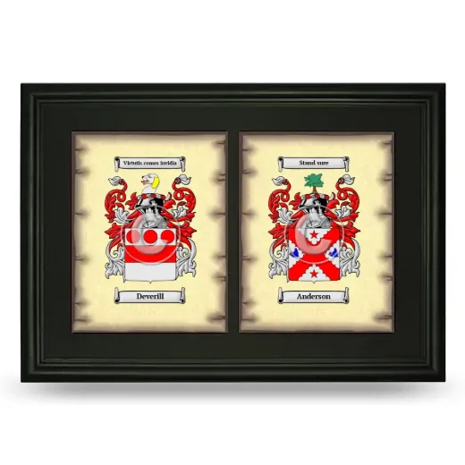 Double Coat of Arms Framed - Black
