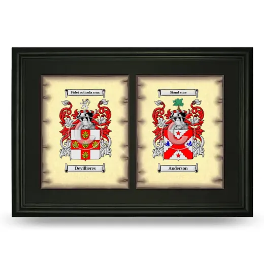 Double Coat of Arms Framed - Black