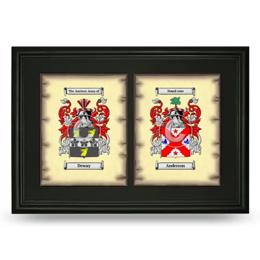 Double Coat of Arms Framed - Black