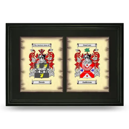 Double Coat of Arms Framed - Black