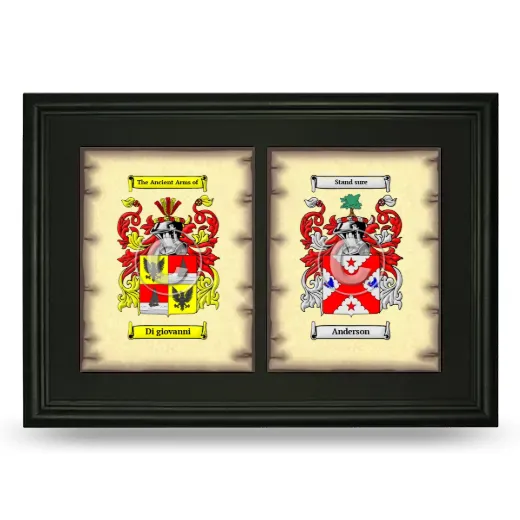Double Coat of Arms Framed - Black