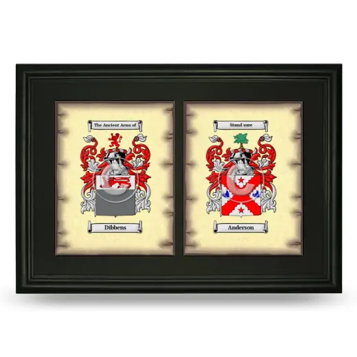 Double Coat of Arms Framed - Black
