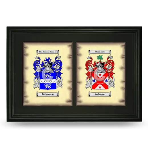 Double Coat of Arms Framed - Black