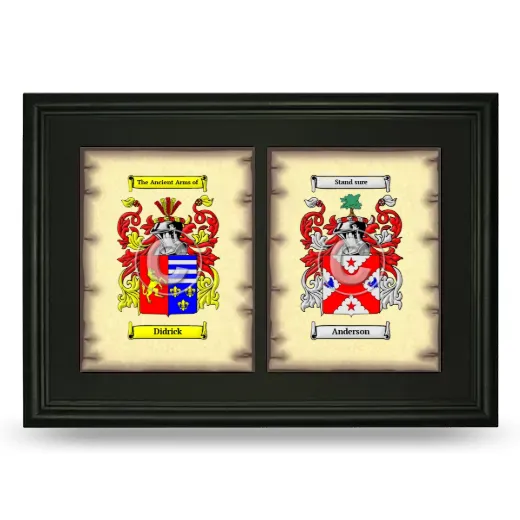 Double Coat of Arms Framed - Black