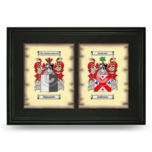 Double Coat of Arms Framed - Black