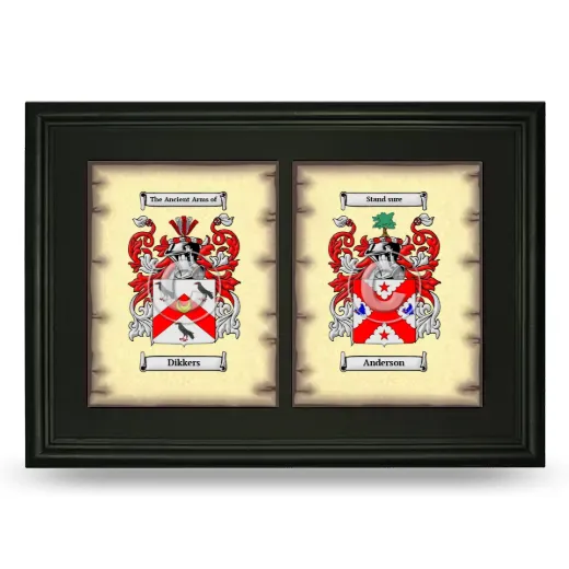 Double Coat of Arms Framed - Black