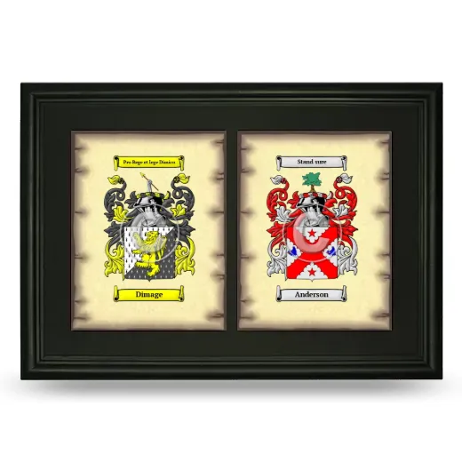 Double Coat of Arms Framed - Black