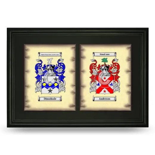 Double Coat of Arms Framed - Black