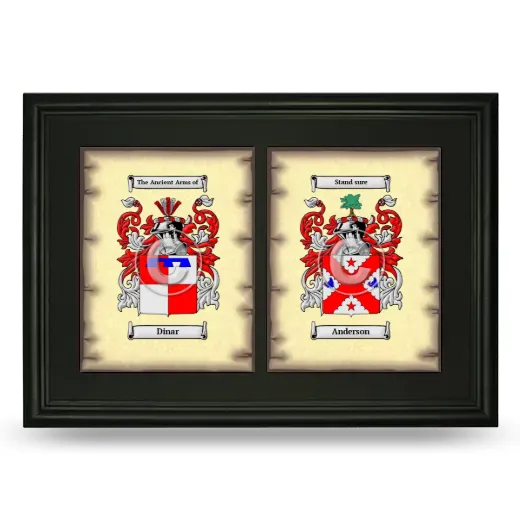 Double Coat of Arms Framed - Black