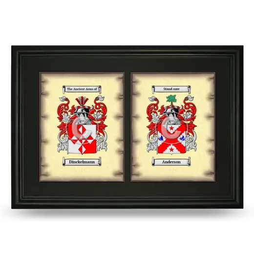 Double Coat of Arms Framed - Black
