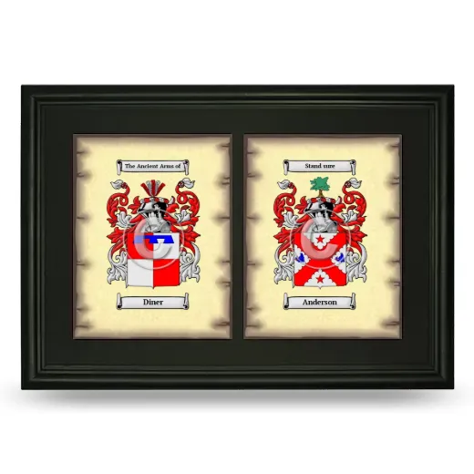 Double Coat of Arms Framed - Black