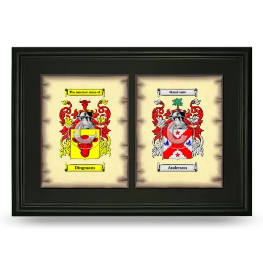 Double Coat of Arms Framed - Black