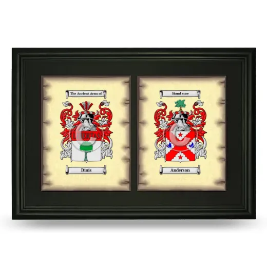 Double Coat of Arms Framed - Black