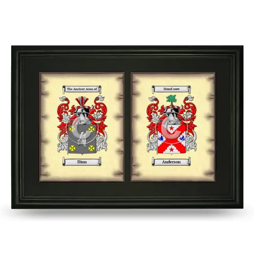 Double Coat of Arms Framed - Black