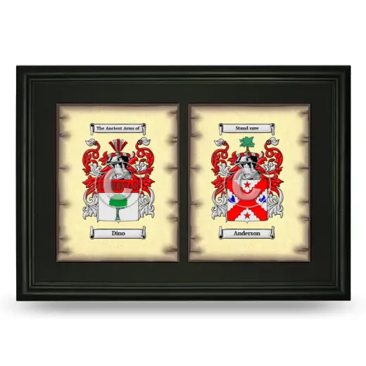 Double Coat of Arms Framed - Black