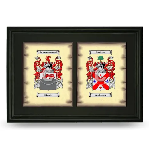 Double Coat of Arms Framed - Black