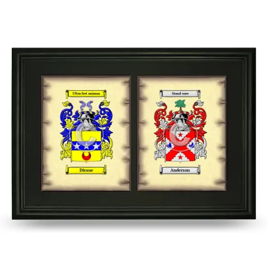 Double Coat of Arms Framed - Black