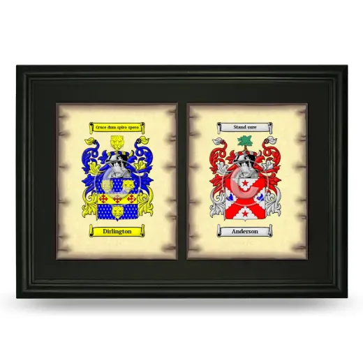 Double Coat of Arms Framed - Black