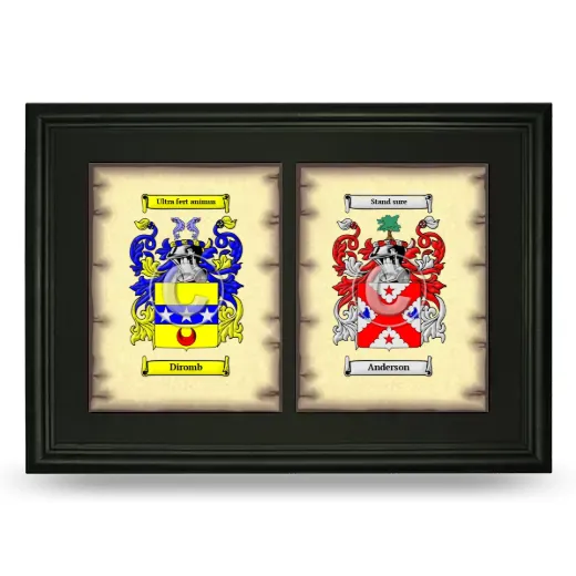 Double Coat of Arms Framed - Black