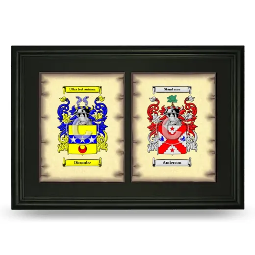 Double Coat of Arms Framed - Black