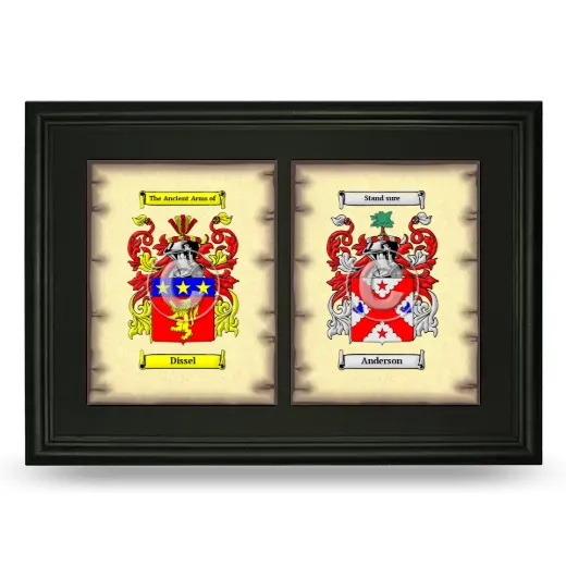 Double Coat of Arms Framed - Black