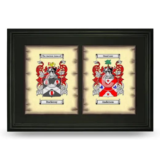 Double Coat of Arms Framed - Black