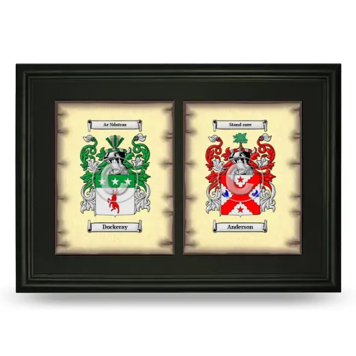 Double Coat of Arms Framed - Black