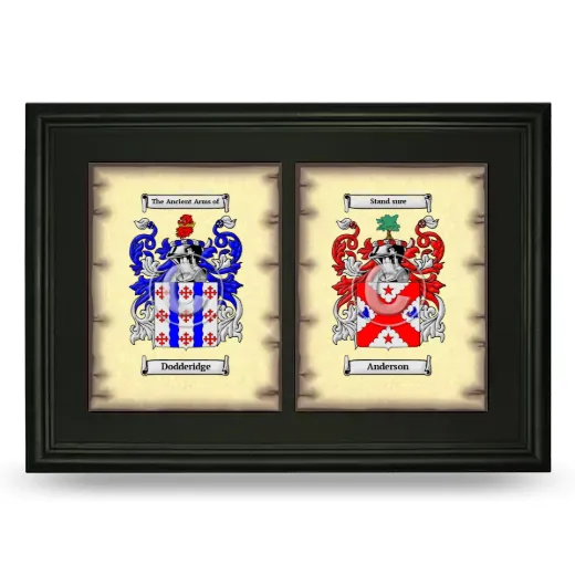 Double Coat of Arms Framed - Black