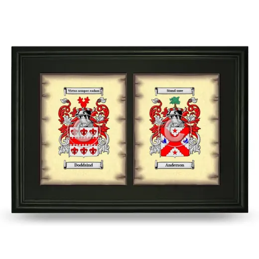 Double Coat of Arms Framed - Black