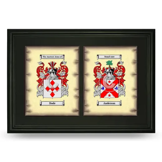 Double Coat of Arms Framed - Black