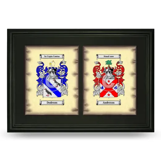 Double Coat of Arms Framed - Black