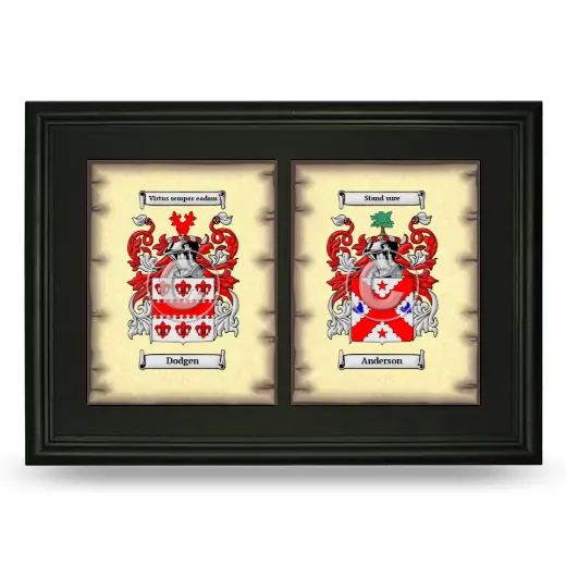 Double Coat of Arms Framed - Black
