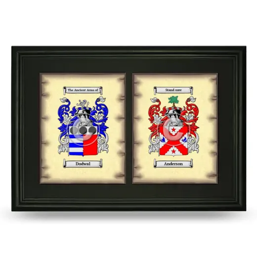Double Coat of Arms Framed - Black