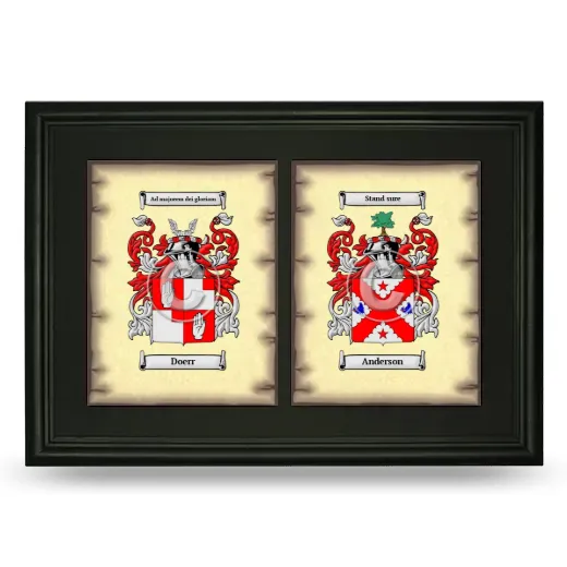 Double Coat of Arms Framed - Black