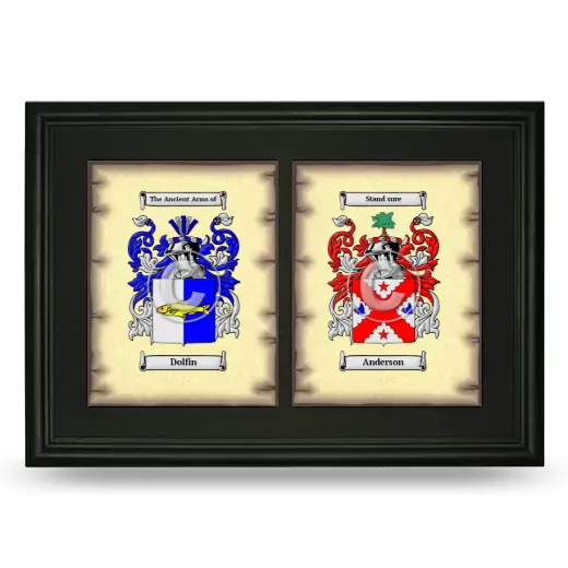 Double Coat of Arms Framed - Black