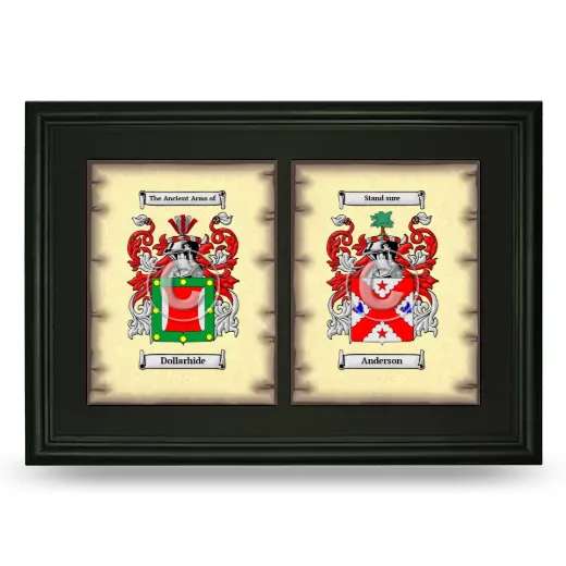 Double Coat of Arms Framed - Black