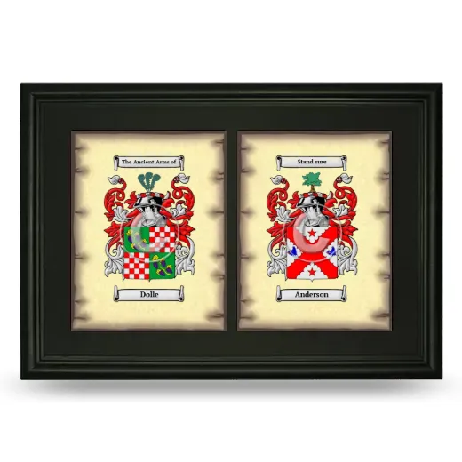 Double Coat of Arms Framed - Black