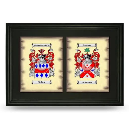 Double Coat of Arms Framed - Black