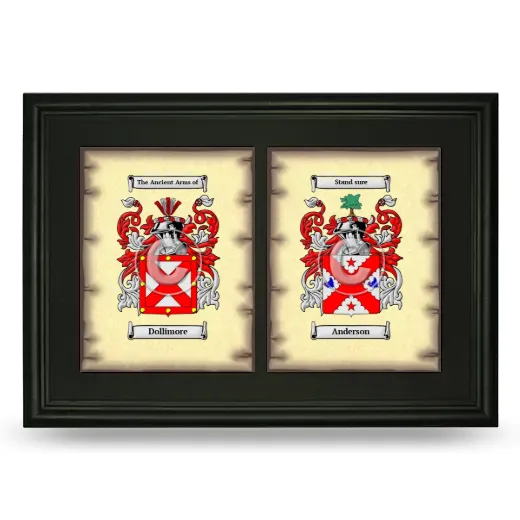 Double Coat of Arms Framed - Black