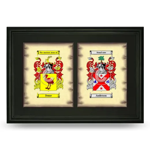 Double Coat of Arms Framed - Black