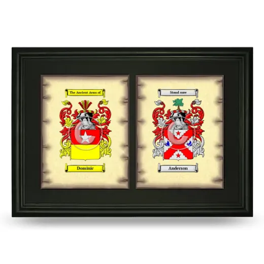 Double Coat of Arms Framed - Black