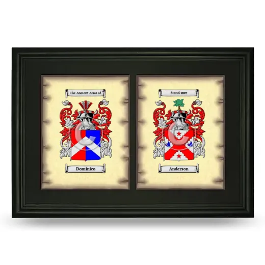 Double Coat of Arms Framed - Black
