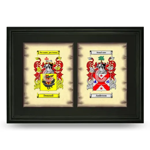 Double Coat of Arms Framed - Black