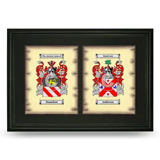 Double Coat of Arms Framed - Black