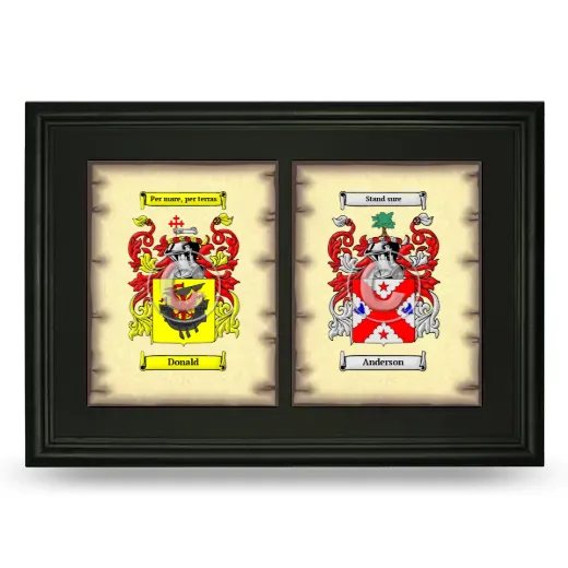 Double Coat of Arms Framed - Black