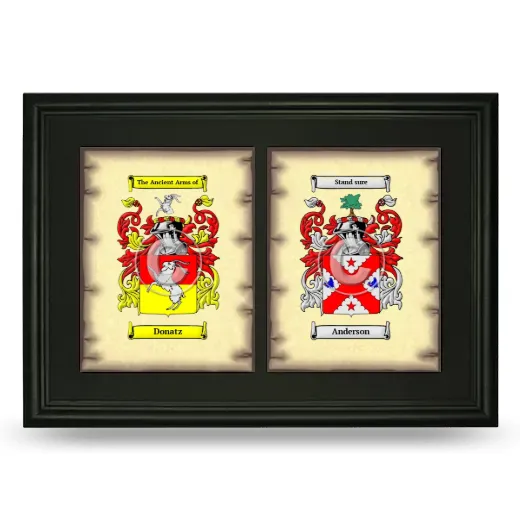 Double Coat of Arms Framed - Black
