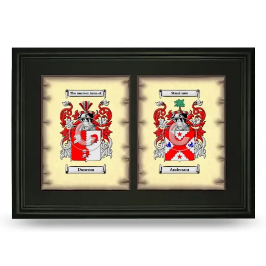 Double Coat of Arms Framed - Black