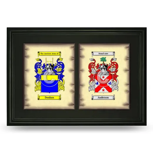 Double Coat of Arms Framed - Black