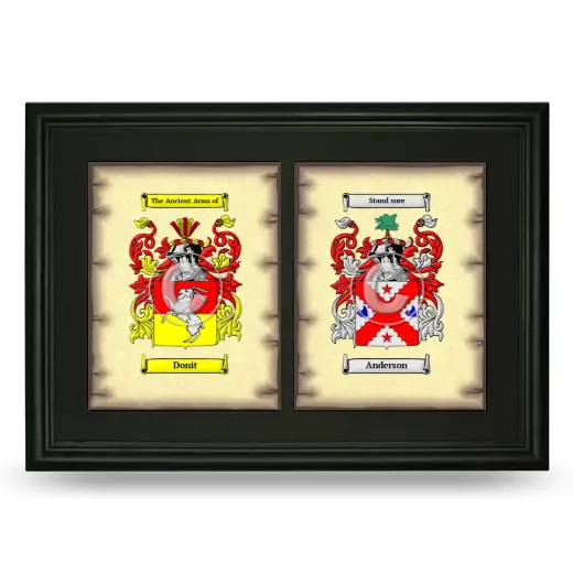 Double Coat of Arms Framed - Black
